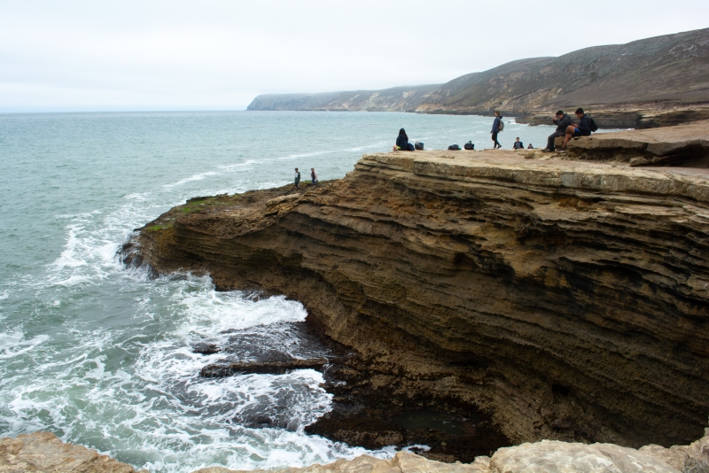 Wild coastline at the mouth of Lobo Canyon