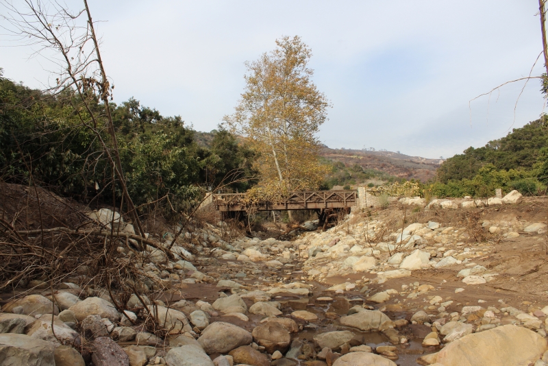 Upper Carpinteria Creek after debris flows